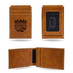 Sacramento Kings Premium Brown Wallet, Front Pocket Magnetic Money Clip SMBIN